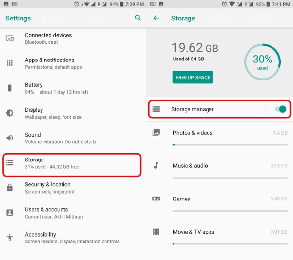 trash empty android storage remove junk sd card way oreo mashtips smart