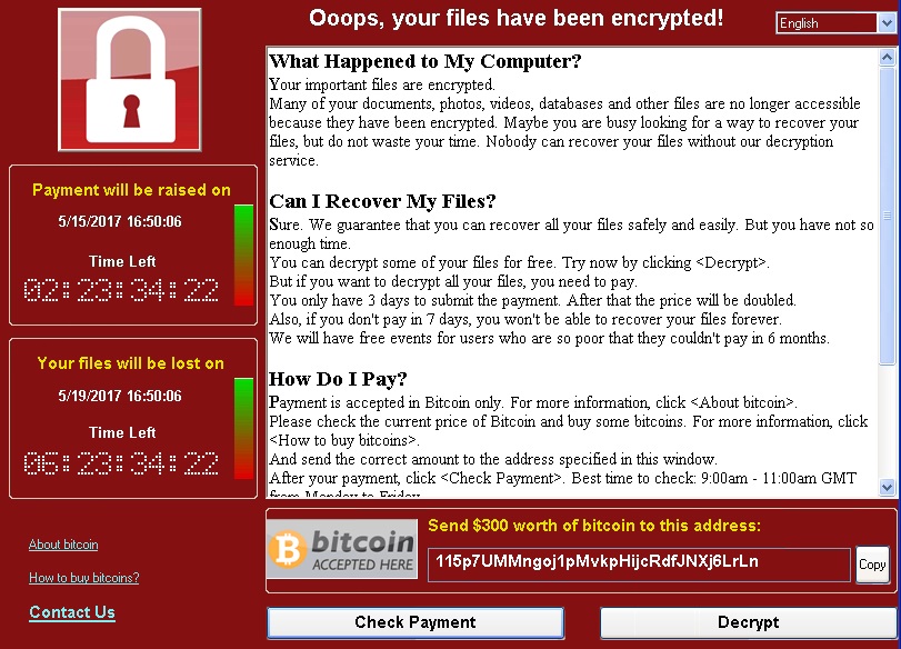 Proteção Contra WannaCry: Como restaurar ou proteger o seu computador do ataque