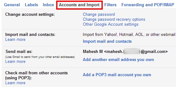 how to delete a Gmail account-accounts and import