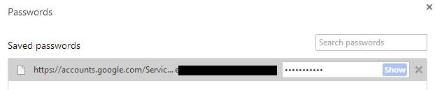 Gmail password cracker from browser-select show password tab
