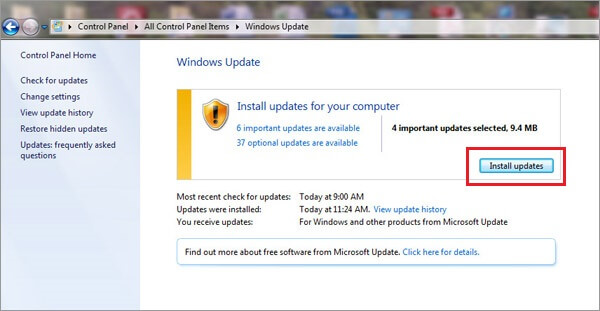 update Windows system