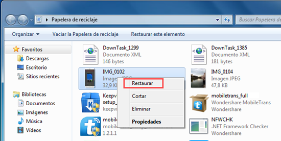 Resultado de imagen para como recuperar archivos de la papelera de reciclaje