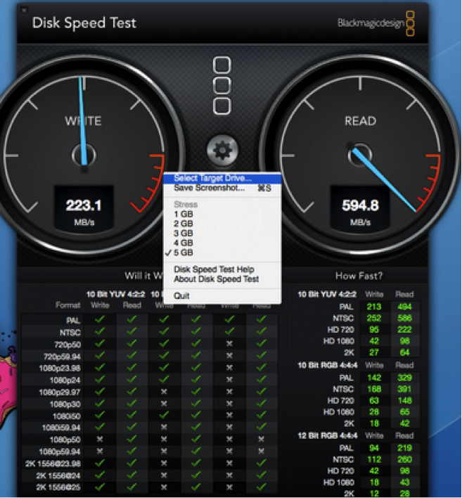 Mac hard drive speed test-BlackMagic Disk Speed Test-2