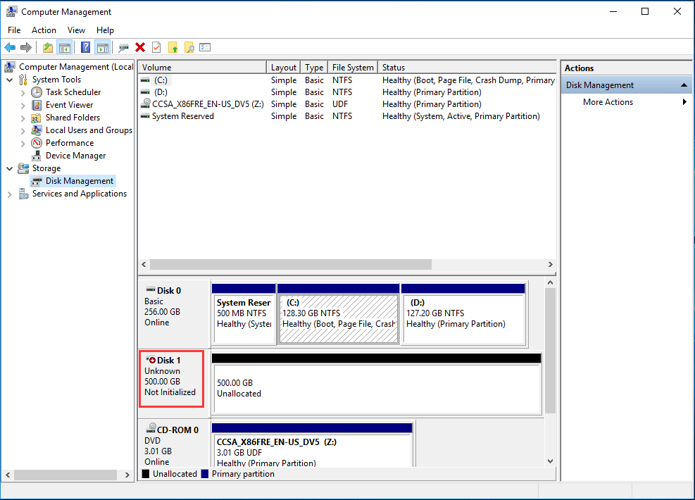 Recover Data from Uninitialized Disk-hard drive not initialized