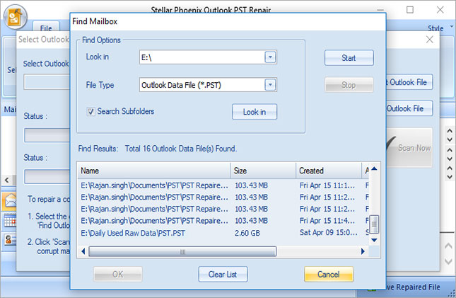 repair corrupt PST file step 3