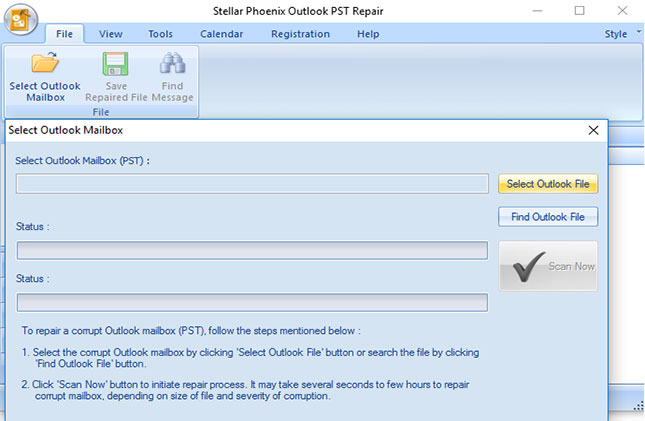 outlook pst repair 2013