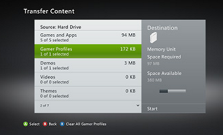 xbox 360 hard drive-transfer to console