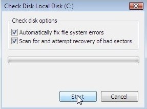 Solve hard drive issue to fix blue screen bccode 50 error-step 2