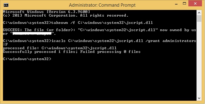 type command to fix bluescreen 0x000000d1 error