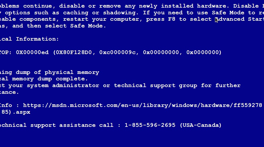 recover data from blue screen error of death- step 2