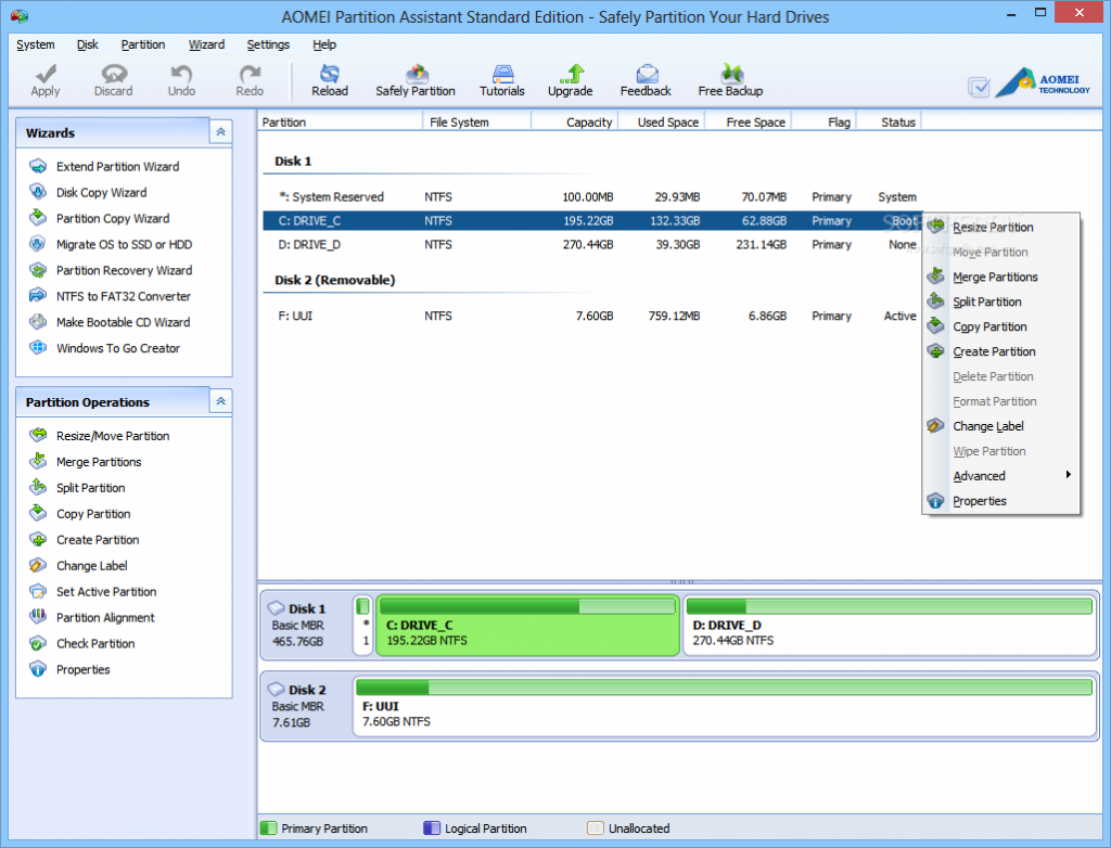 windows volume manager for software