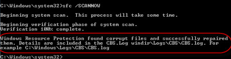 command prompt registry repair