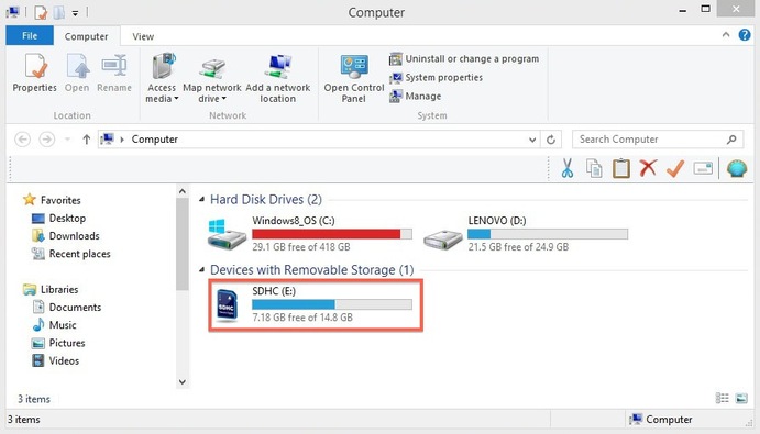 format sd card