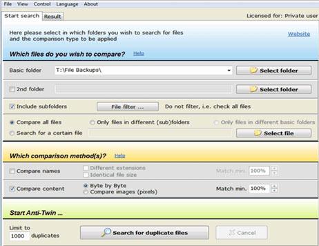 The Single duplicates window - CloneSpy Documentation