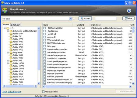 Undelete Freeware-Glary undeleted