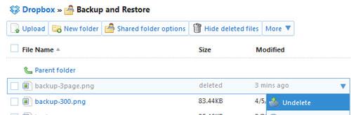 recover dropbox