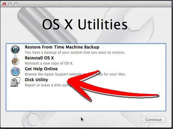 repair hard disk with disk utility step 2