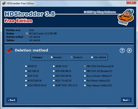 Suppression sécurisée: HDShredder Free Edition