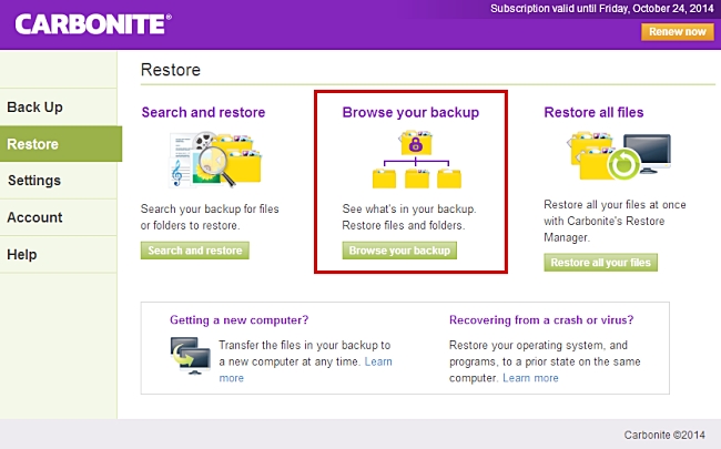 install carbonite on new computer