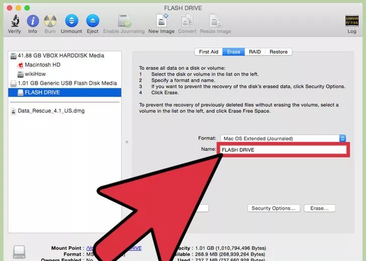 mac os how to format usb drive