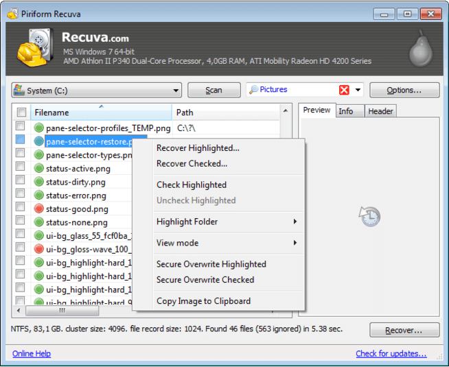 recuva recovery software download