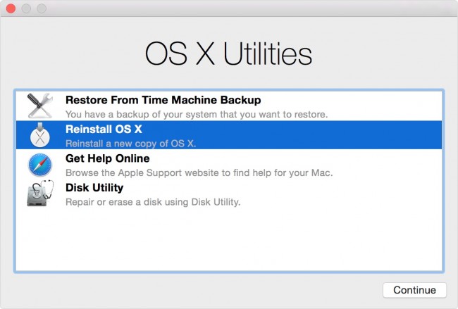 Restore Mac to its Factory Settings