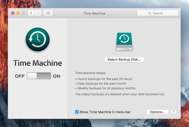 time machine backup data