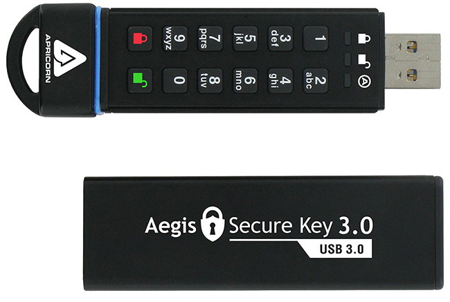 apricorn aegis secure key sicheres Flash-Laufwerk