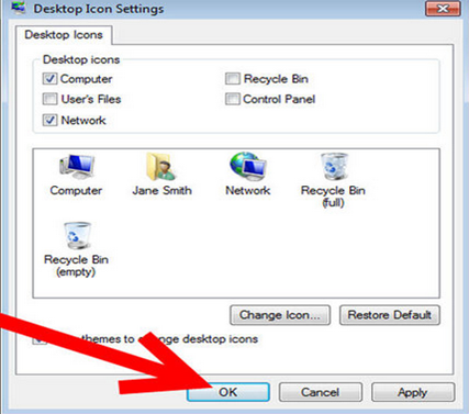 remove recycle bin from desktop