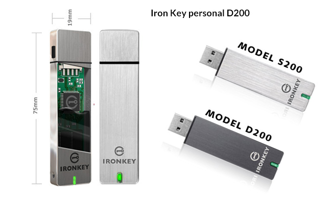 Pen Drive Seguro Iron Key Personal D200