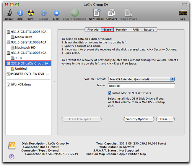 erase windows hard drive and format disk for mac