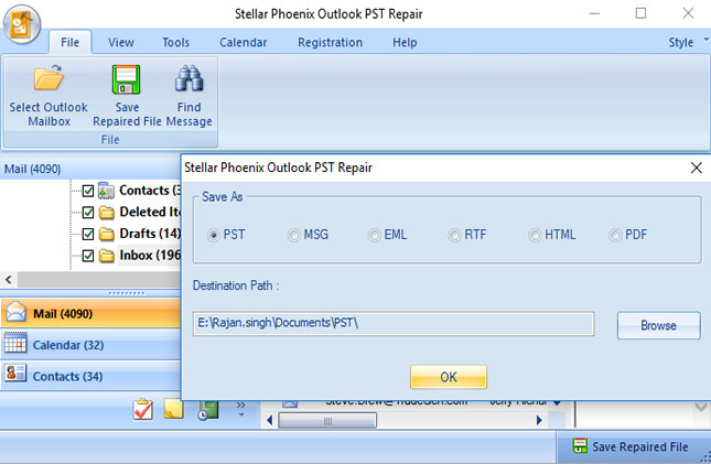 Microsoft repair tool. Где находится файл PST