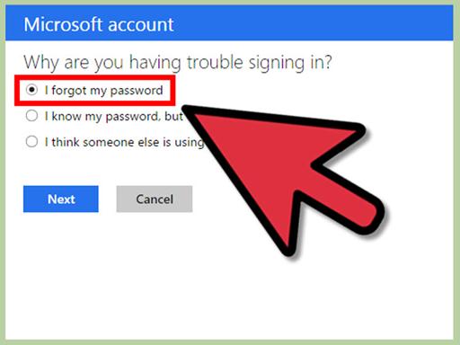 recover outlook email account password