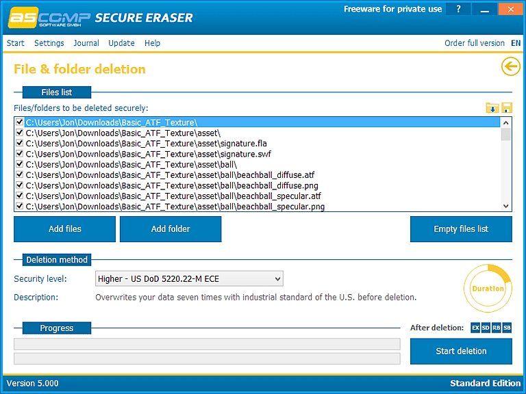 ASCOMP Secure Eraser Professional 6.002 instal the new