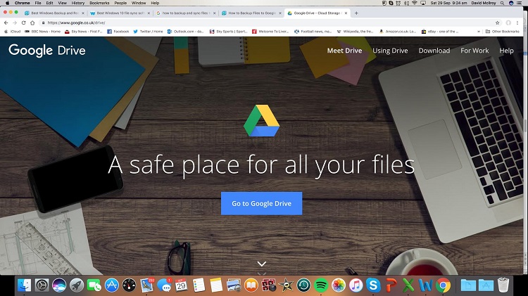 Backup and sync files to Google Drive