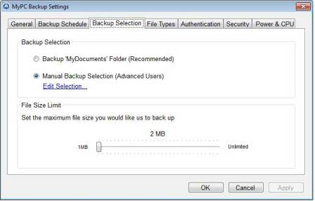backup computer files with MyPCBackup 8