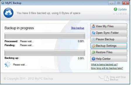 backup de arquivo com MyPCBackup 9