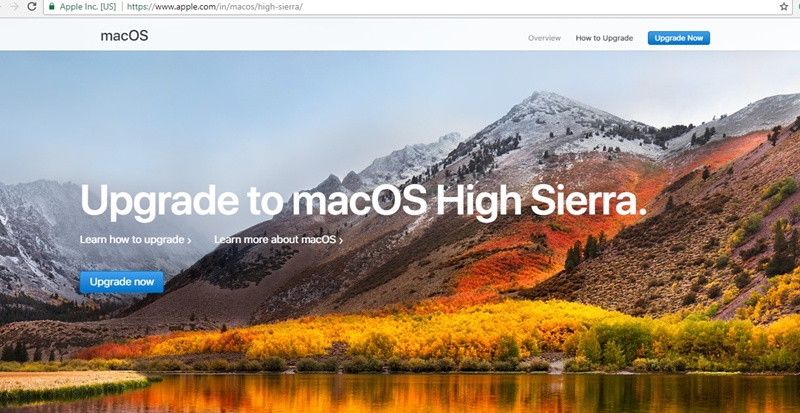 upgrade mac to high sierra