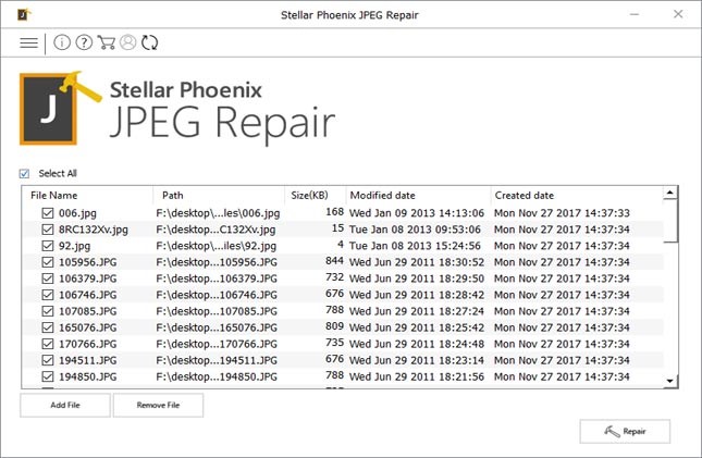 jpeg corrupted file repair online