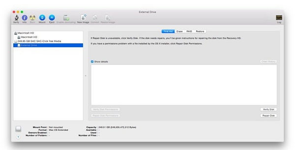 fix Hard Drive Not Recognized on MAC step 3