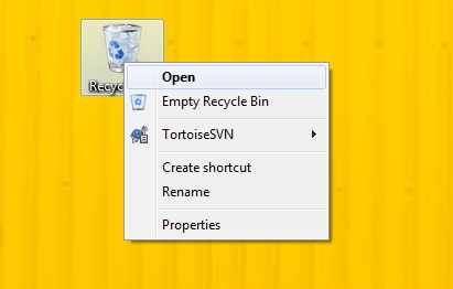 open recycle bin