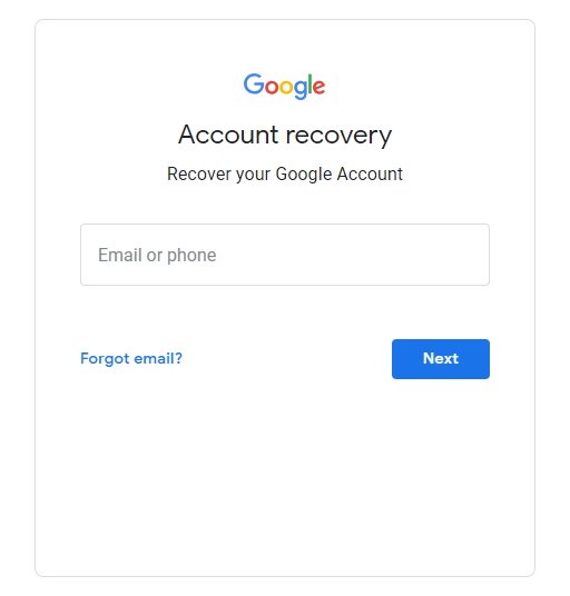 reset your gmail account password