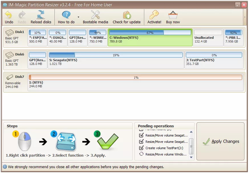 download the last version for android IM-Magic Partition Resizer Pro 6.8 / WinPE