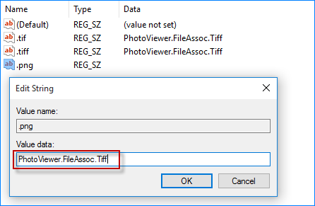 take Windows photo viewer to open with list