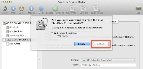 could not unmount disk when formatting usb mac