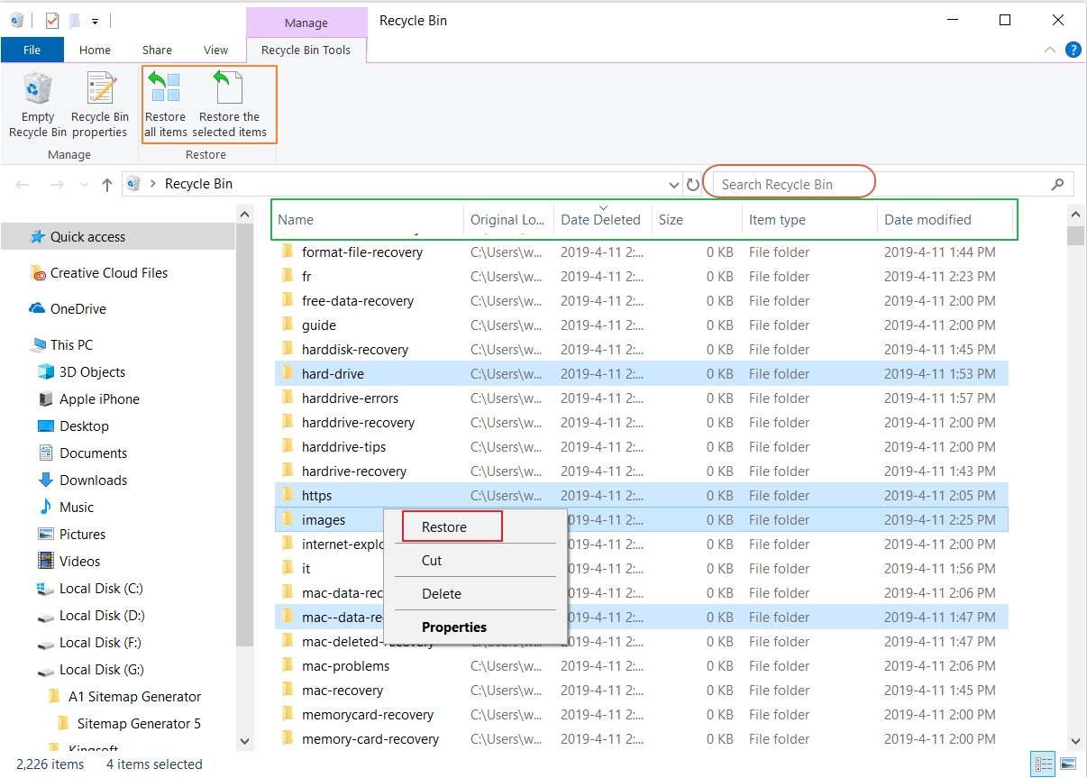 recover a file from zipcloud