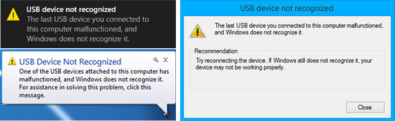 dswindows wont recognize all usb ports