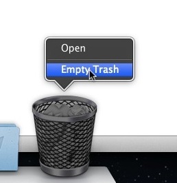 mac force empty trash folders from time machine