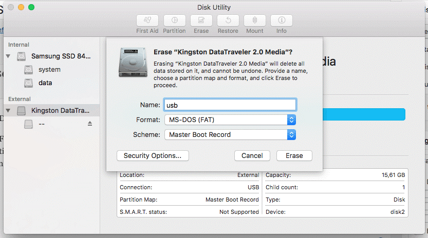mac usb flash drive formatting utility for ecrypted usb drive