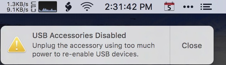 usb accessories disabled on mac